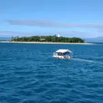 How To Visit The Low Isles From Port Douglas Glass Bottom Boat approaching Low Isles