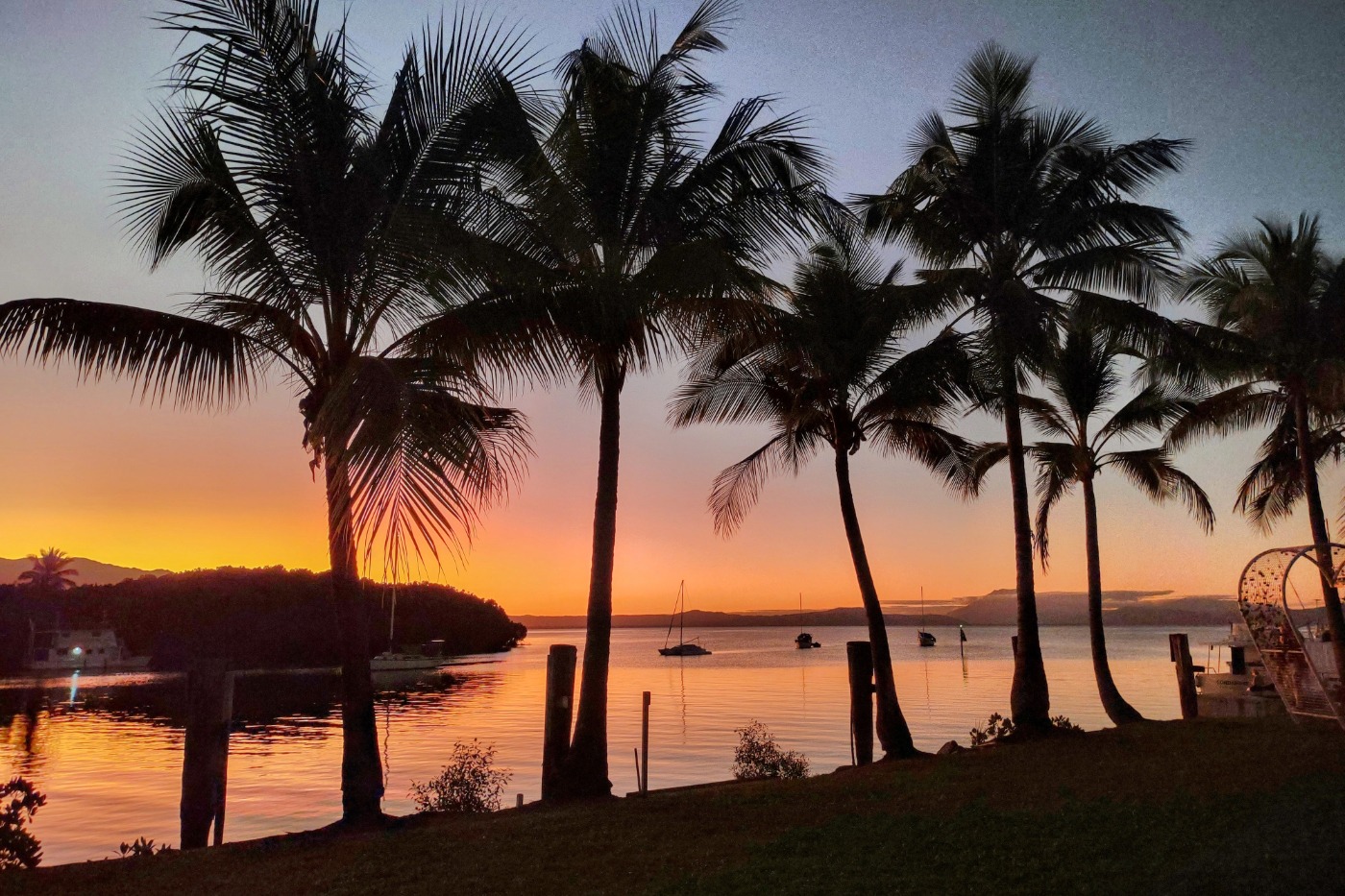 Beautiful sunset photo from port douglas inlet