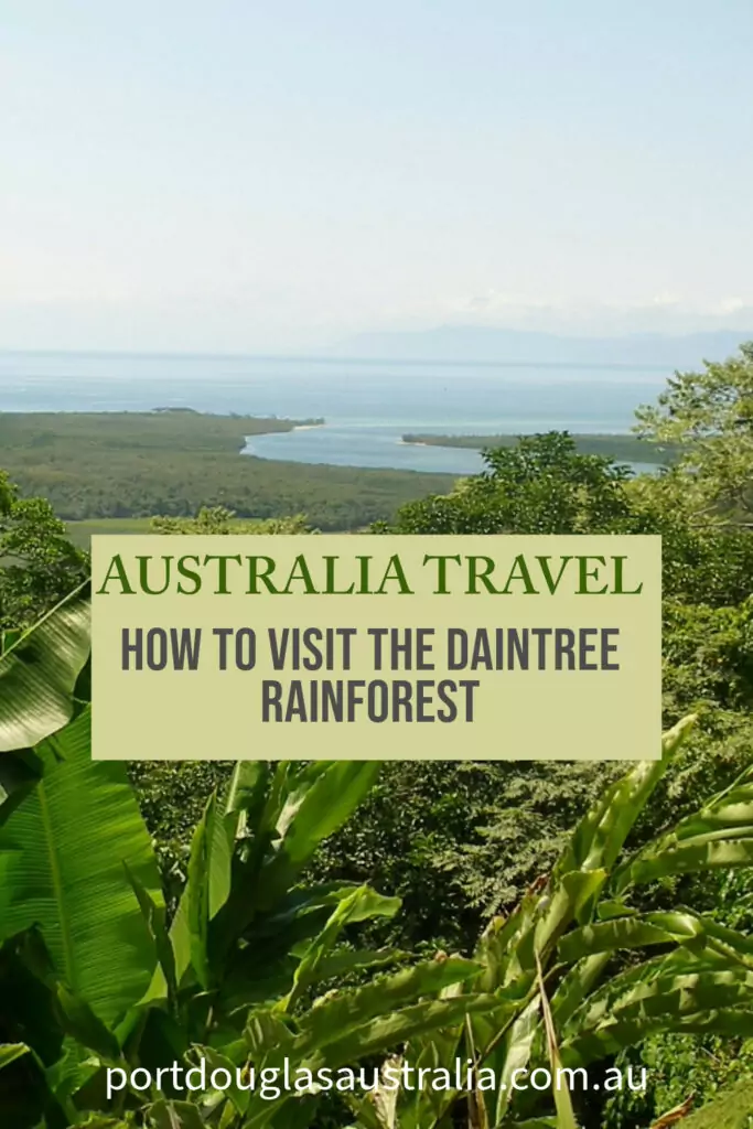 Pinterest image. Daintree view plus text.
